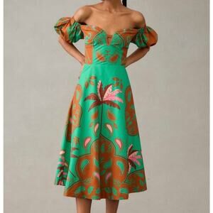 Maeve Puff-Sleeve Sweetheart Dress for Anthropologie